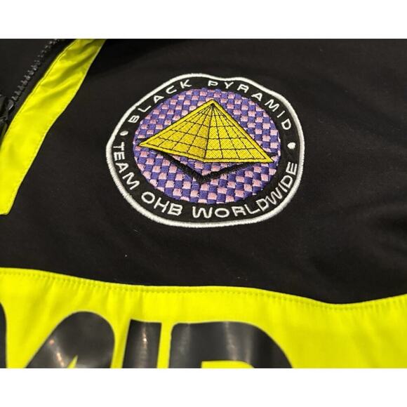 Pyramid Colorblock Pullover Sweatshirt with Embroidered Patches - Picture 8 of 8